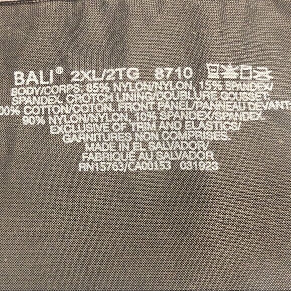 Bali black tummy control briefs Nwot - Picture 4 of 4